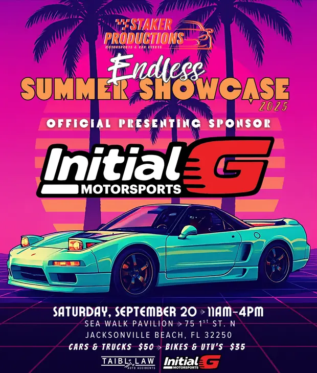 Initial G Motorsports presenting sponsor flyer