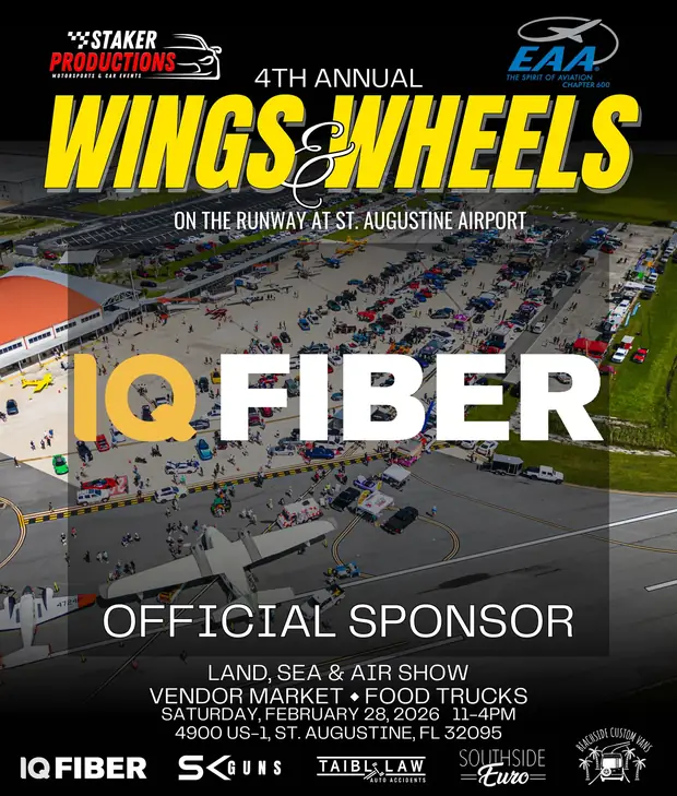 IQ Fiber official sponsor flyer, Wings N' Wheels 2026