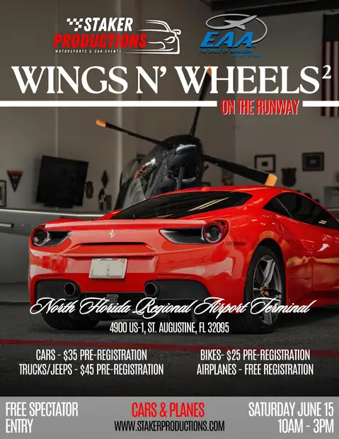 Wings N' Wheels 2 flyer, red Ferrari