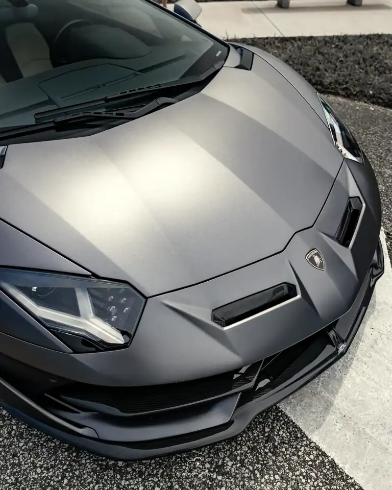 Matte Lamborghini on the runway