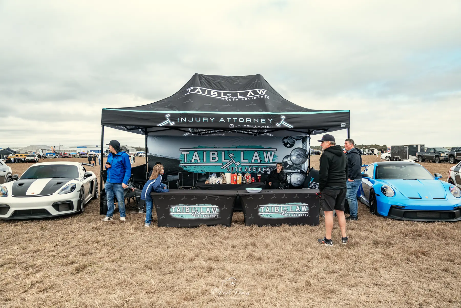 Taibl Law partner tent on the show field