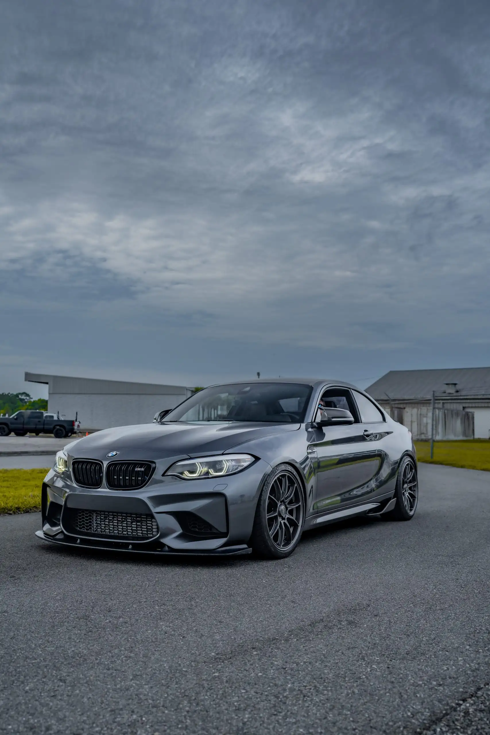 Grey BMW M2 on the show field